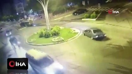 Önce drift yaptı, kaçarken düşüp polise yakalandı