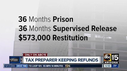 Tax preparer keeping refunds, sentenced to prison