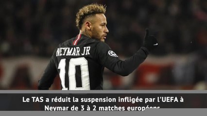 PSG - La suspension de Neymar réduite à 2 matches