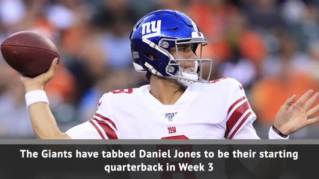 Giants name Daniel Jones starting QB