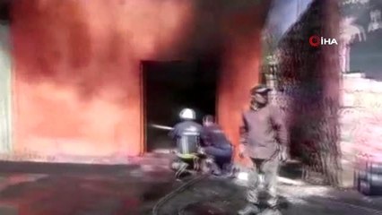 Van Atatürk Stadı'nda korkutan yangın