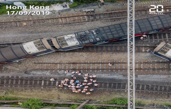 Hong Kong: Un métro déraille à l'heure de pointe, huit personnes blessés