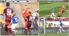 Bundesliga: Ouch! Goalkeeping mistake and collision leads to goal