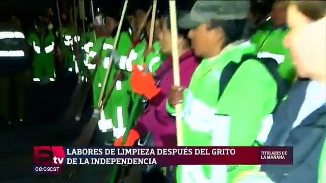 Labores de limpieza despúes del grito de la independencia
