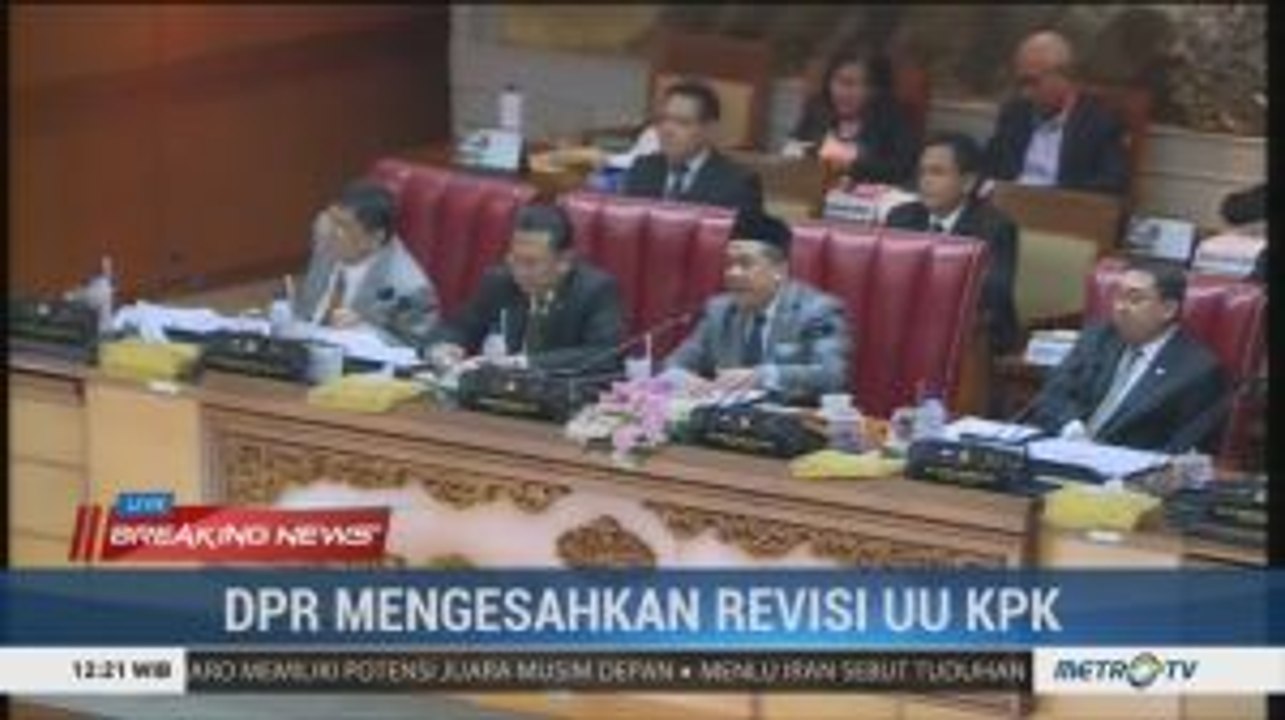 DPR RI Mengesahkan Revisi UU KPK