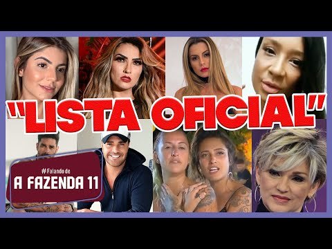 A Fazenda 11 Lista Oficial : ANALISANDO os PARTICIPANTES | #FalandoDeAFazenda