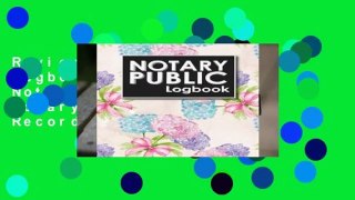 Review  Notary Public Logbook: Notary Book, Notary Public Journal, Notary Log Book, Notary Records