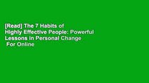 [Read] The 7 Habits of Highly Effective People: Powerful Lessons in Personal Change  For Online