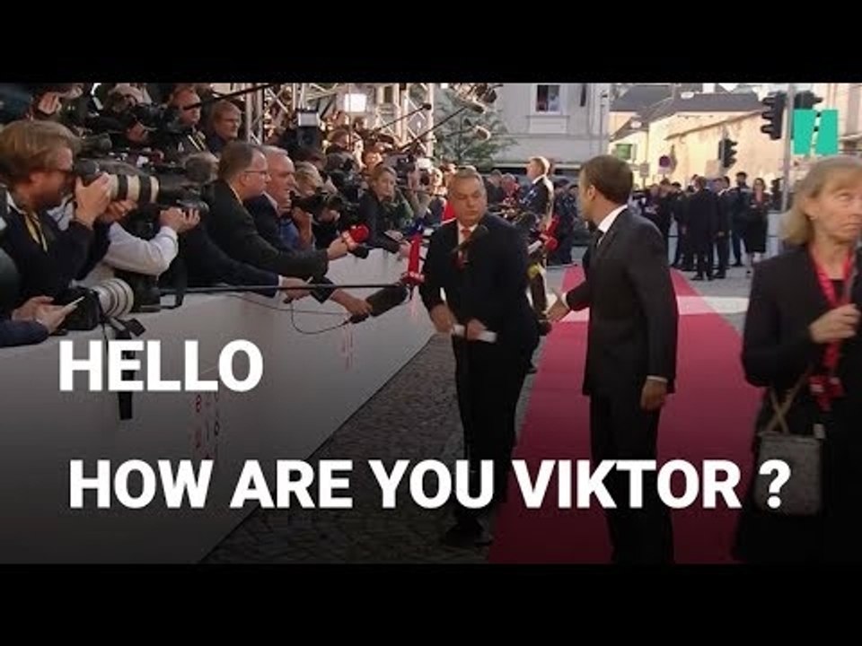 Macron interrompt Orban en pleine interview: "How are you Viktor?"