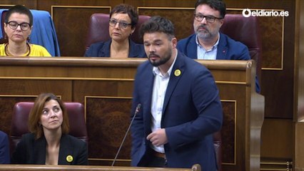 Gabriel Rufián: "La gente está hasta los bemoles de nosotros"