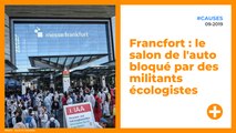 Francfort : le salon de l'auto bloqué par des militants écologistes