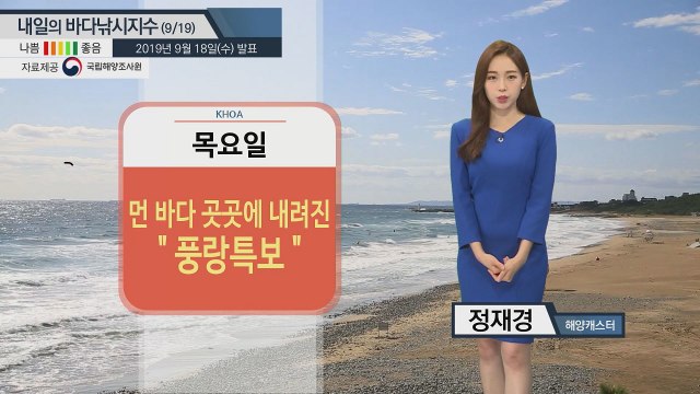 [내일의 바다낚시지수] 9월19일 대부분 지역 큰 물결로 출조 어려워 / YTN