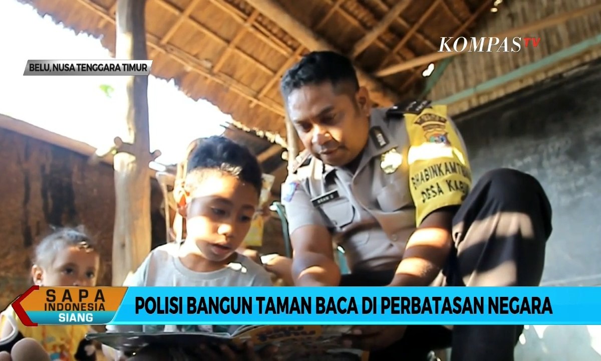 Polisi Bangun Taman Baca di Perbatasan Negara