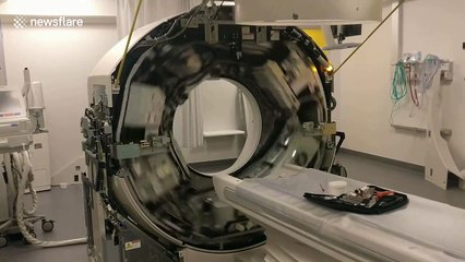 Danish radiographer films the inside of CT scanner spinning at full speed