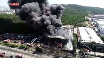 Tuzla'daki fabrika yangını kısmen kontrol altına alındı