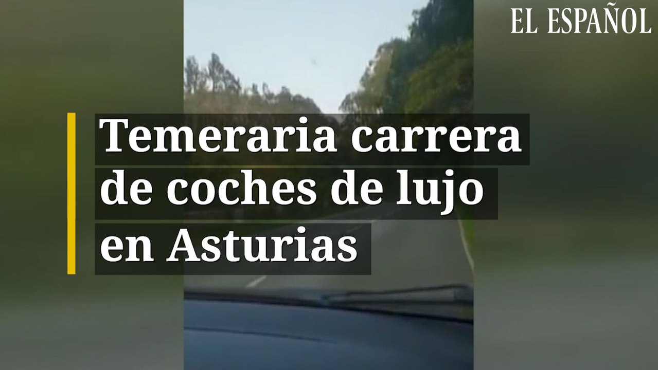 Temeraria carrera de coches de lujo en Asturias