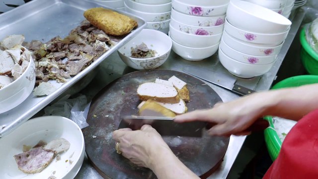 Vietnamese street food Street food - special beef noodles I am so hungry!