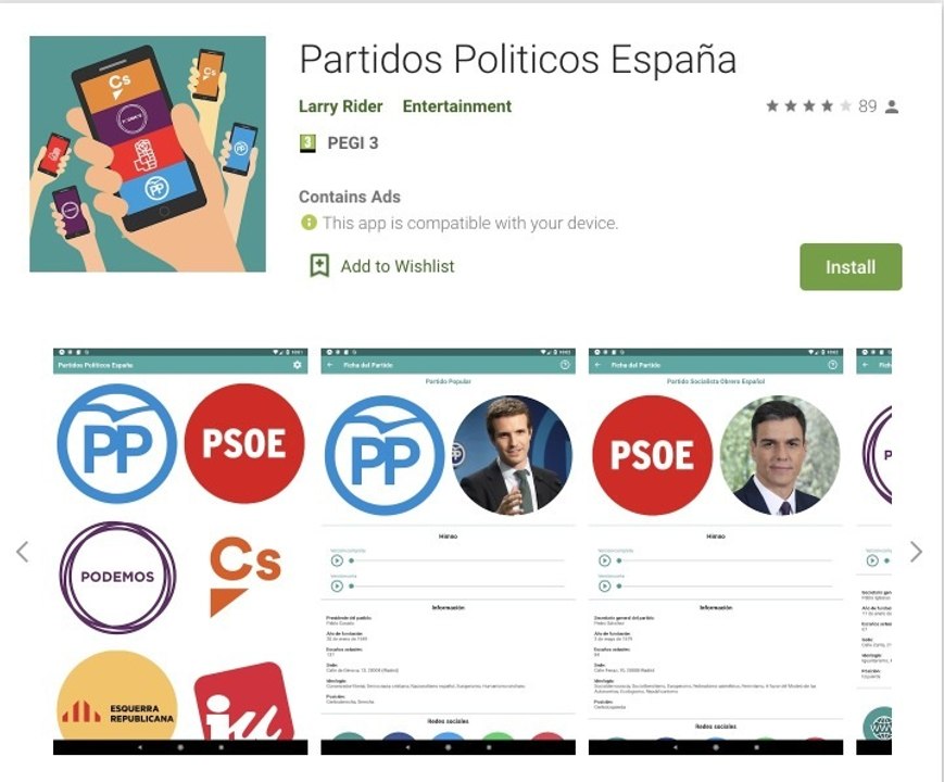 Partidos Políticos España: la App que te puede solucionar la vida