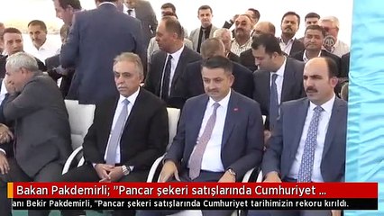 Bakan Pakdemirli: "Pancar şekeri satışlarında Cumhuriyet tarihimizin rekoru kırıldı"
