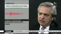 Candidato presidencial Alberto Fernández pide a votantes apoyo masivo