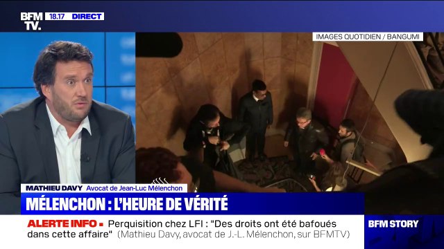 Procès: M.Mélenchon, il est humain, c'est très impressionnant d'être renvoyé devant un tribunal , réagit Mathieu Davy, l'avocat de Jean-Luc Mélenchon