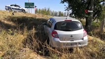 Aksaray'da otomobil şarampole düştü: 1 yaralı