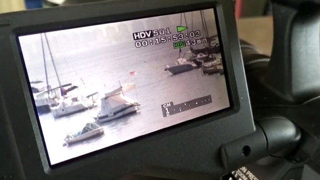 Restos del avión captados momentos después del accidente