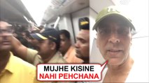 Akshay Kumar Takes Mumbai Metro Ride, Nobody Recognises Him | Laxmmi Bomb Shooting