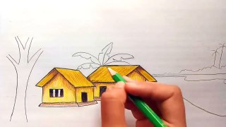 How to draw Landscape _scenery of beautiful nature.. step by step