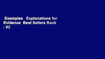 Examples   Explanations for Evidence  Best Sellers Rank : #2