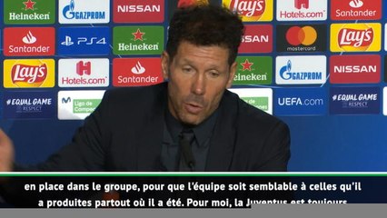 Groupe D - Simeone : "La Juventus peut gagner la Ligue des Champions"