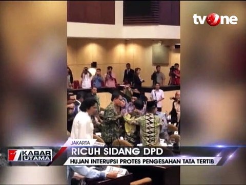Sidang Ricuh, Sejumlah Anggota DPD Nyaris Baku Hantam