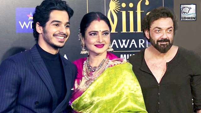 IIFA 2019: Rekha Poses With Ishaan Khatter And Bobby Deol