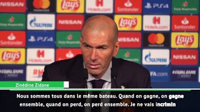PSG-Real, Zinedine Zidane : C'est la faute de tout le monde