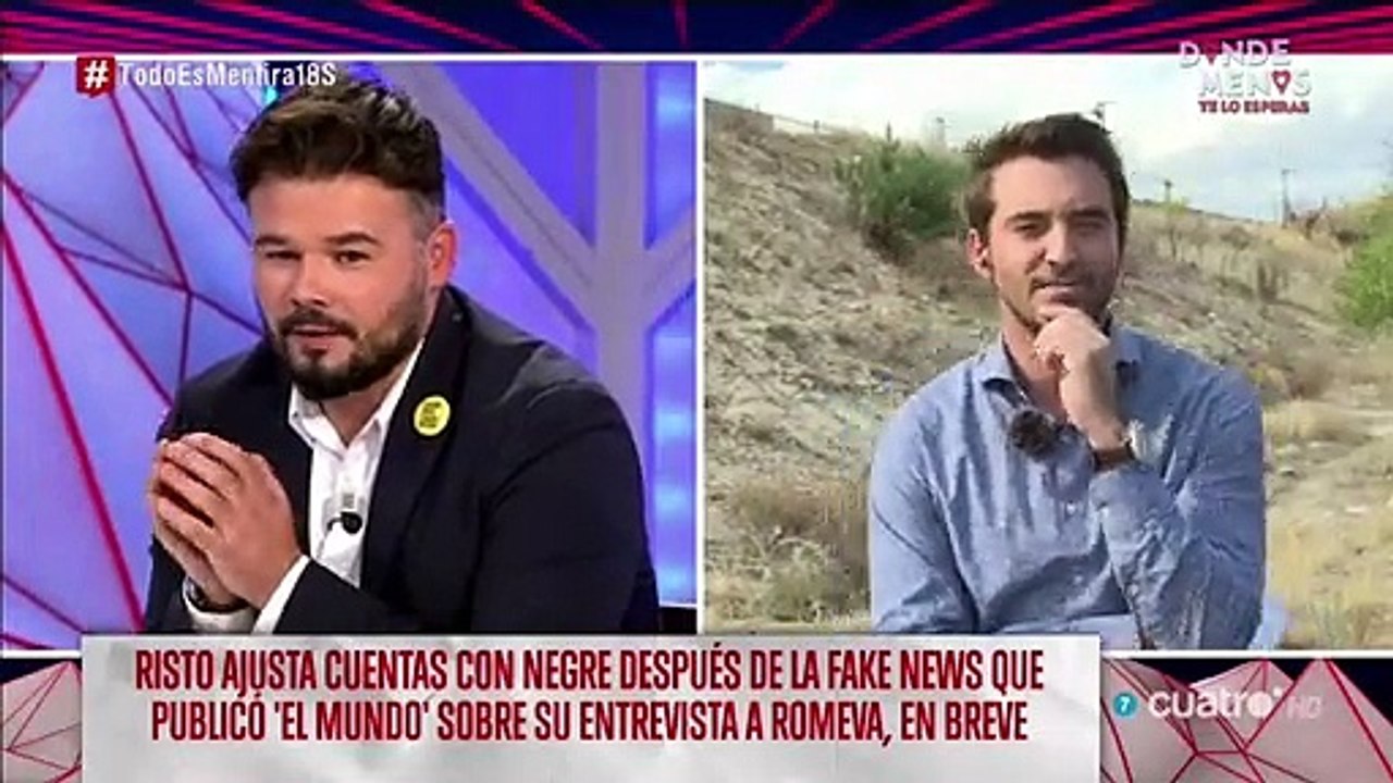 Bestial troleo de Javier Negra al golpista Gabriel Rufián