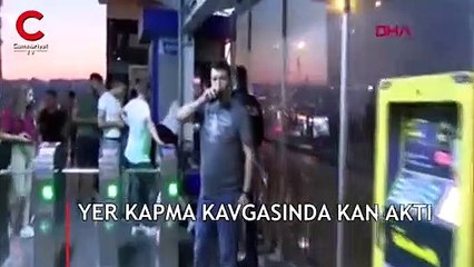 Metrobüste yer kapma tartışmasında kan aktı