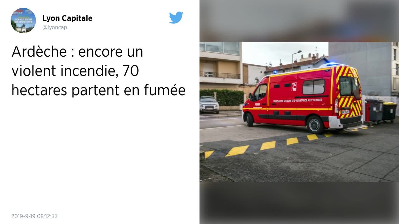 Ardèche : Un violent incendie détruit 70 ha dans la forêt près de Lagorce
