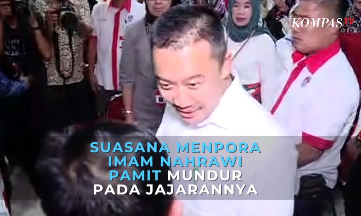 Suasana Menpora Imam Nahrawi Pamit Mengundurkan Diri