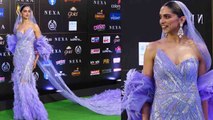 Deepika Padukone looks in purple ruffled gown at IIFA awards night | Boldsky
