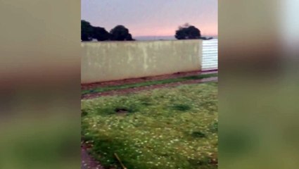 Assis Chateaubriand: chuva de granizo é registrada na cidade