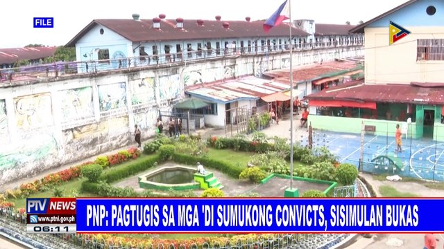 PNP: Pagtugis sa mga 'di sumukong convicts, sisimulan bukas