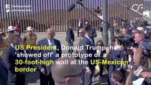 Trump Shows Off His 'Wall Sample'