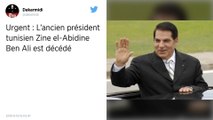 L'ancien président tunisien Zine El Abidine Ben Ali est mort