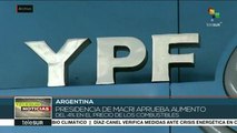 Argentina: Macri anuncia aumento del 4% en precios de combustibles
