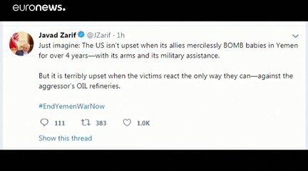 ظريف يحذر السعودية وأمريكا من "الحرب الشاملة"