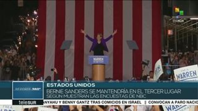 Biden y Warren, precandidatos demócratas con mayor intención de voto