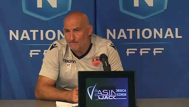 J8 - le point presse du coach F. Ciccolini avant Gazélec Ajaccio / US Boulogne