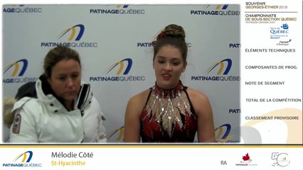 SGÉ 2019/CSS 2020,  Pré-Novice Dames, gr.3, prog.court