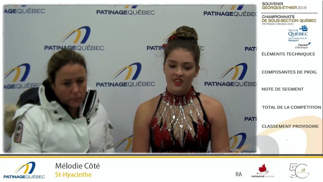 SGÉ 2019/CSS 2020,  Pré-Novice Dames, gr.3, prog.court