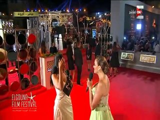 اطلالة الفنانة بشرى وتعليقها على مهرجان الجونة 2019